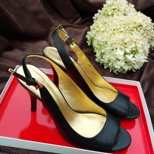 Banana republic smooth leather black heels